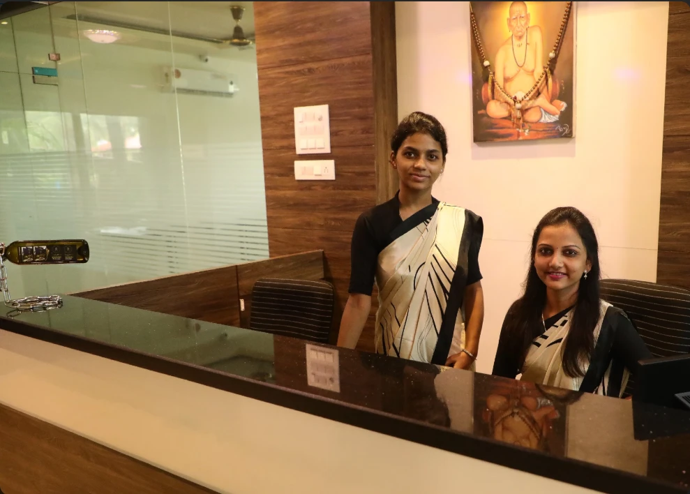 Our front desk team welcoming guests